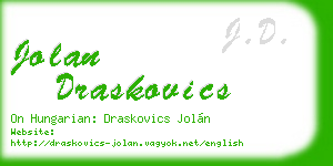 jolan draskovics business card